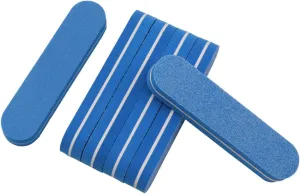 Emery Boards Nail Care kit with Nail File Buffer, 20Pcs/Lot Mini Sanding Sponge Nail File BufferPolish Nail Art Manicure Pedicure Blue Nail File 100/180(Lime)