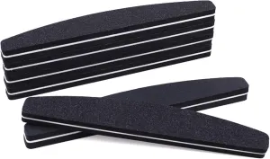 Emery Boards Nail Care kit with Nail File Buffer, 50Pcs Buffing Sanding Files Block Sponge Boat Nail Art Buffer Polish Black Nail File 100/180(Lime)