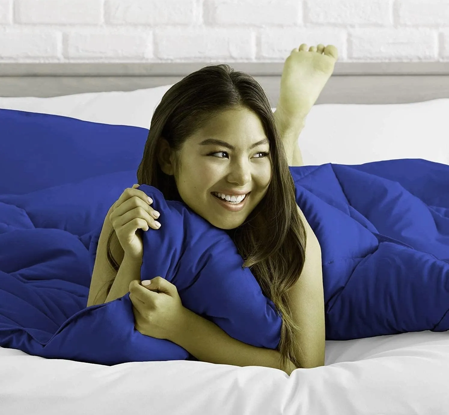 Emperor King Comforter Set 3 Piece Bed in A Bag Down Alternative Comforter for Emperor King Size Bed - Royal Blue - 1000 Thread Count with 500 GSM Fluffy Bedding Comforter Wrinkle Free