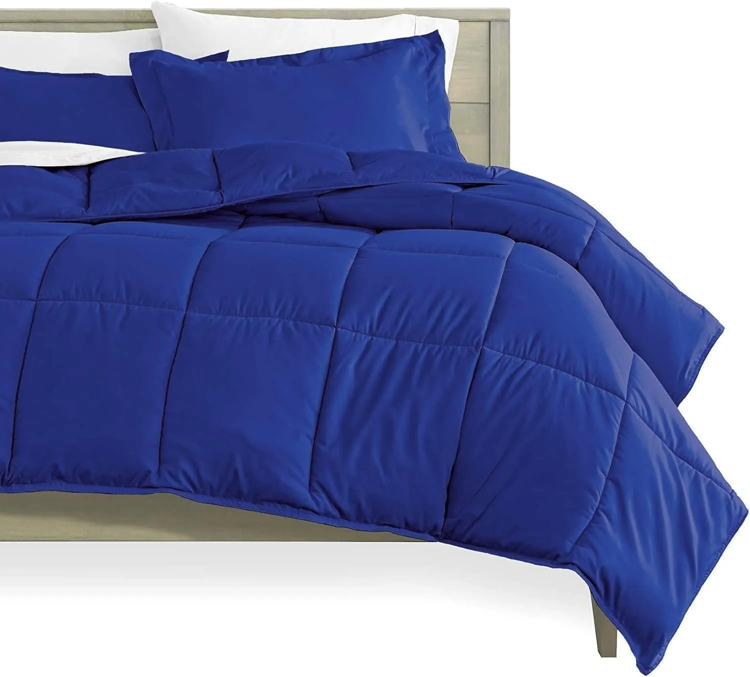 Emperor King Comforter Set 3 Piece Bed in A Bag Down Alternative Comforter for Emperor King Size Bed - Royal Blue - 1000 Thread Count with 500 GSM Fluffy Bedding Comforter Wrinkle Free