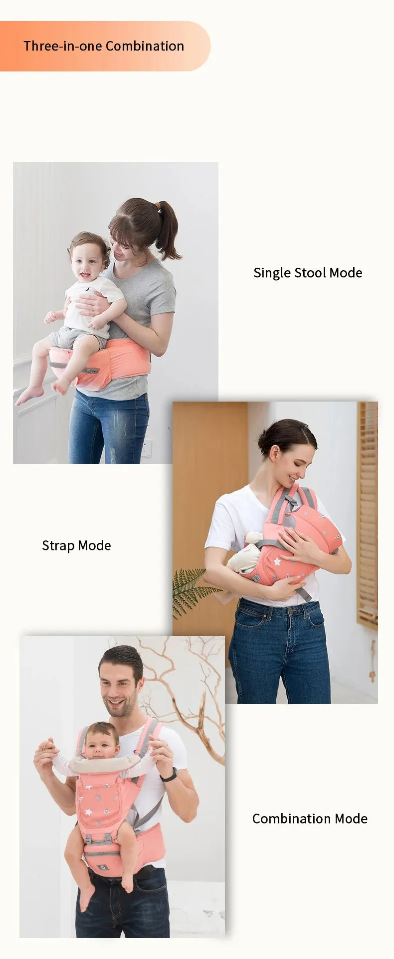 Ergonomic Infant Hipseat Baby Carrier – Front Facing