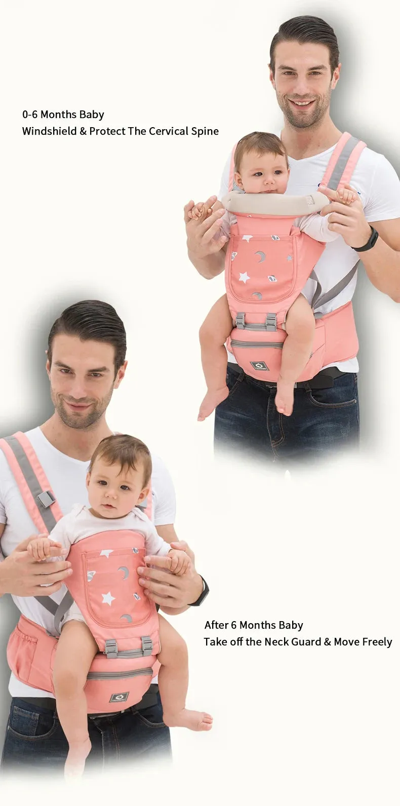 Ergonomic Infant Hipseat Baby Carrier – Front Facing