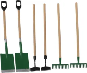 ERINGOGO 12 Pcs Mini Garden Tools for Dollhouse Kit Accessories Miniature Doll Houses for Garden Fairies Outdoor Small House Tiny Homes Little House Alloy Green
