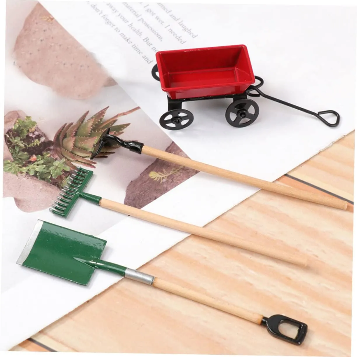 ERINGOGO 3sets Mini Dollhouse Kit Fairy Garden Accessories 8-Piece Set Dollhouse Garden Scenery Models Decorative Tools 8pcs*3