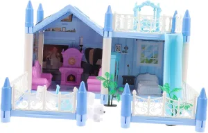 ERINGOGO Bright Colors Mini Doll House Model Kit Assemble Puzzle 5 Year Old Girls