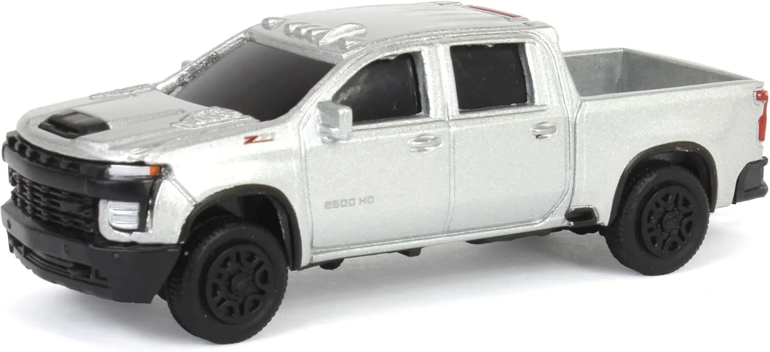 ERTL 1/64 Chevy Silverado 2500HD Z71 Ice Metallic, Collect N Play 47167-B1
