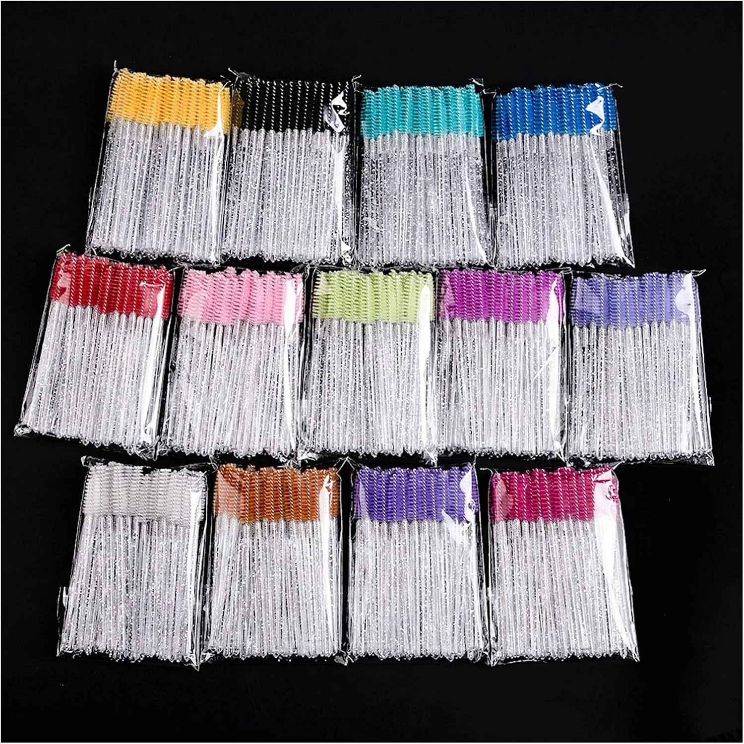 Eyelash Extension Disposable Eyebrow Brush Mascara Wand Applicator Spoolers Eye Lashes Cosmetic Brushes Set Makeup Tools (Color : 25pcs Green)