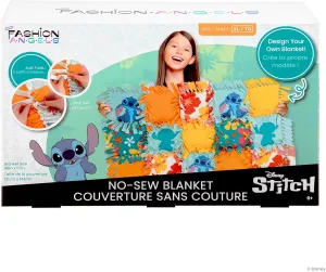 Fashion Angels Disney Stitch No-Sew Blanket Kit, Set Includes Assorted Polar Fleece Blanket Squares, Ideal Craft Activity for Girls & Boys