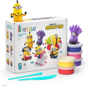 Fat Brain Toys Hey Clay Minions, Air Dry Clay Kit with Interactive App for Kids & Tweens, Modeling Clay and Crafts Set for Kids Ages 5 to 11