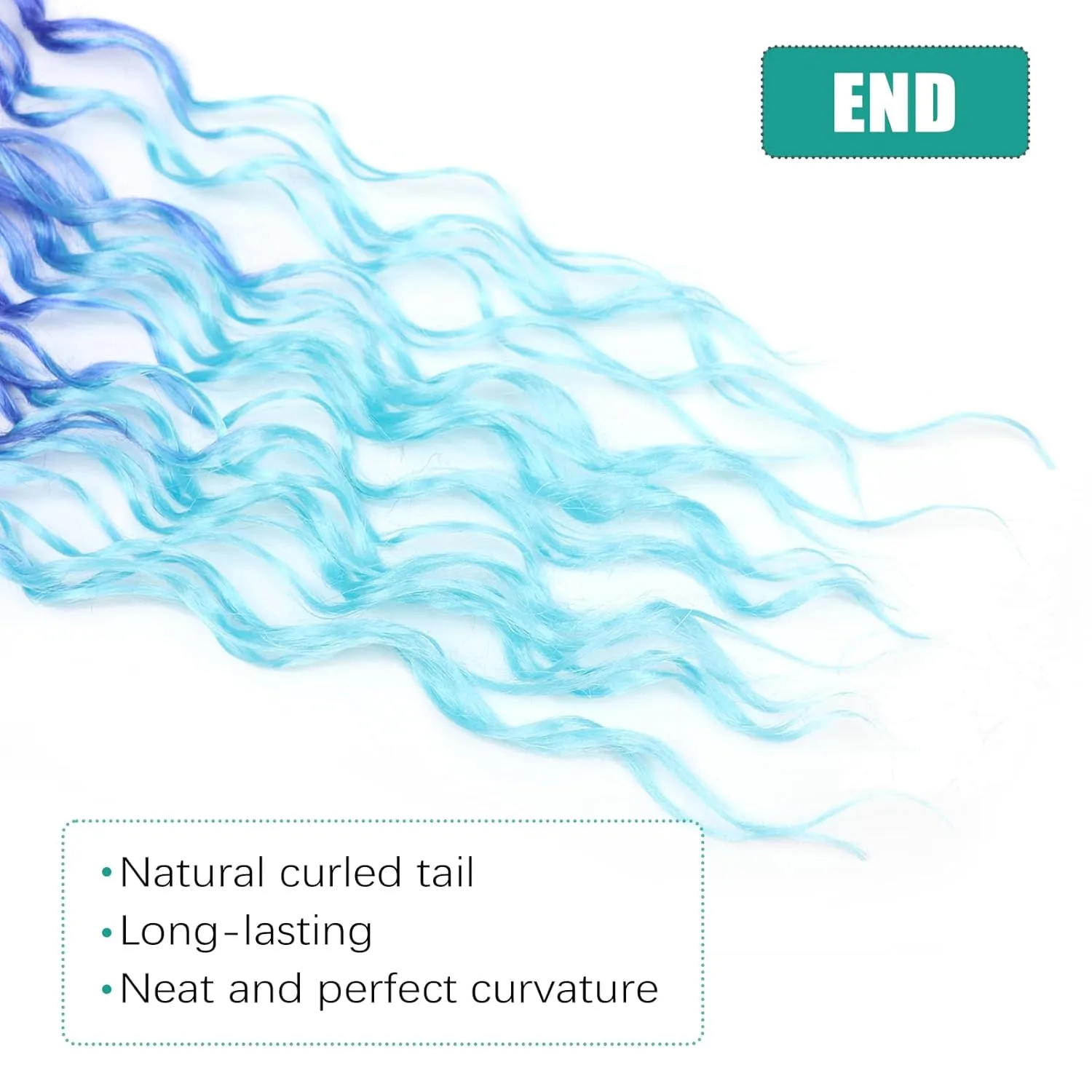 Faux Locs Crochet Hair 14 Inches With Curly Ends Goddess Locs Crochet Braids Pre Looped Deep Wave Crochet Hair for Black Women Hair Extensions(14 Inch/Pack of 8, 1B/Dark blue/light blue)
