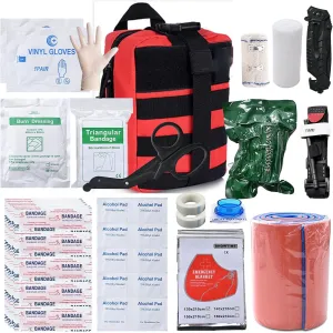 First Aid kit 7 Colors, 47 PCS Survival Kit with Bandage Aluminum Splint Burn Dressing,Earthquake Emergency Kit for Home Essentials A019