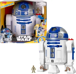 Fisher-Price Imaginext Star Wars Toy R2-D2 (17.5 in Tall) with Lights Sounds & C-3P0 Metal Character Key for Kids Ages 3  Years