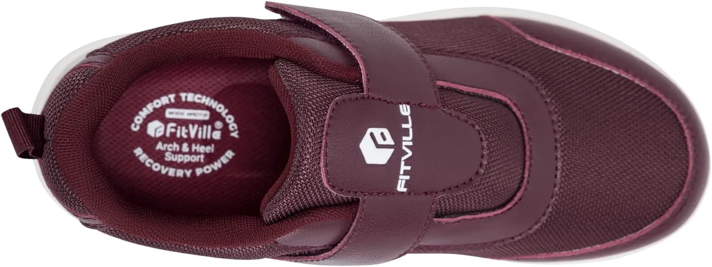 FitVille Diabetic Shoes for Women Wide Width, Fully Adjustable Straps Wide Width Shoes for Women for Edema and Swollen Feet