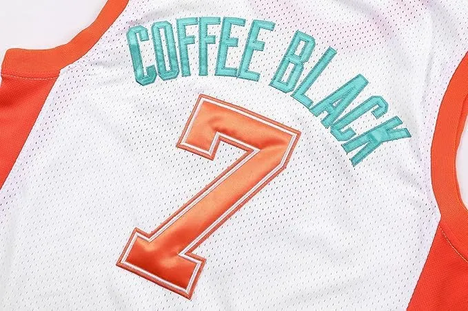 Flint Tropics Jackie Moon #33 Coffee Black #7 Semi Pro 90s Hip Hop Clothes for Party Men Basketball Jersey S-3XL
