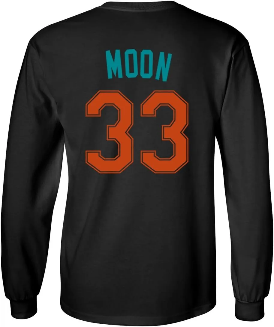 Flint Tropics Jackie Moon 33 Semi Pro Basketball Youth Boys Girls Long Sleeve T Shirt