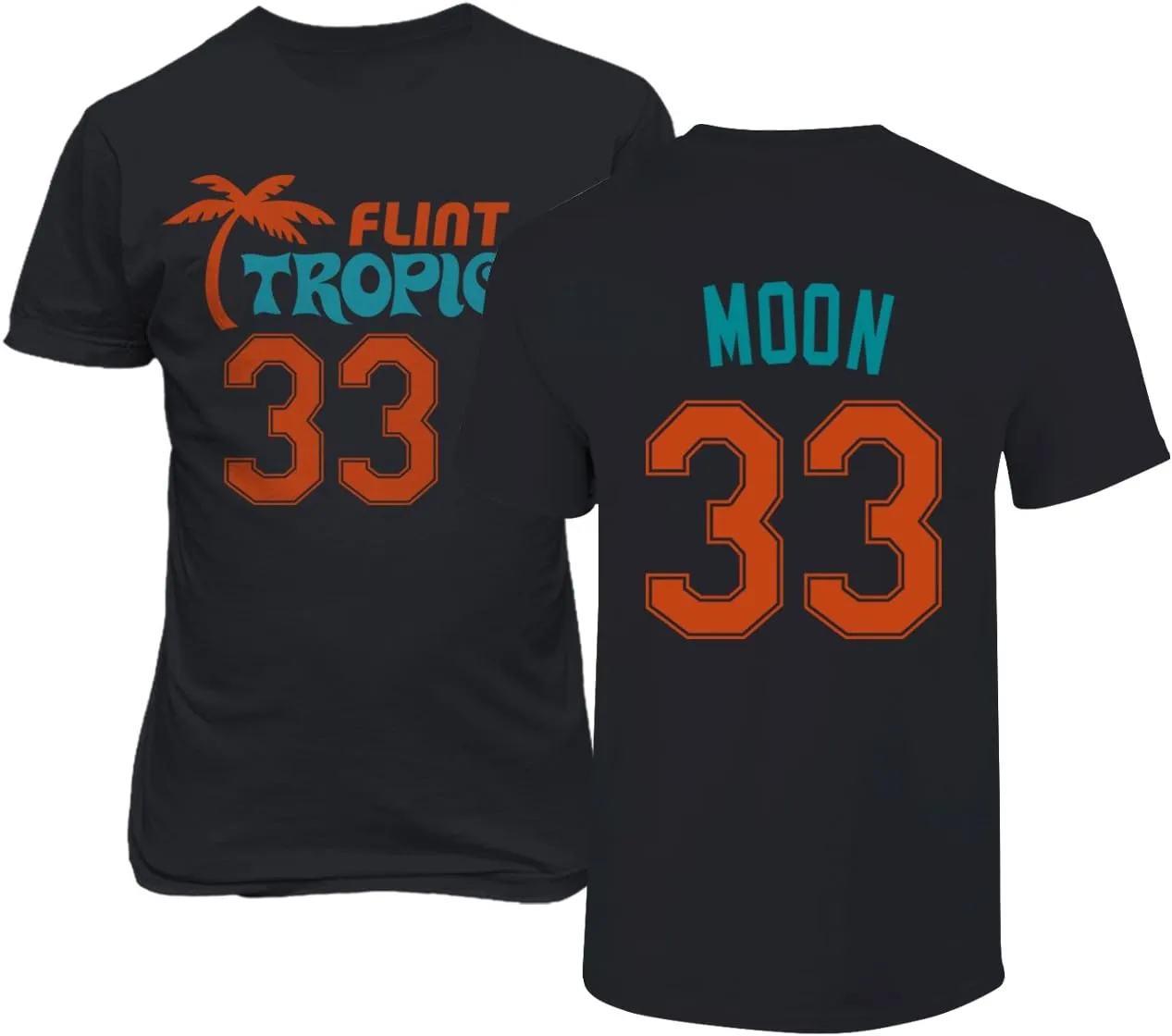 Flint Tropics Jackie Moon 33 Semi Pro Basketball Youth Boys Girls T Shirt