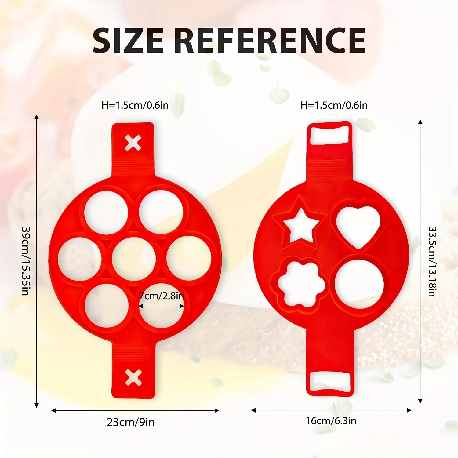 Flip N Cook Silicone Pancake Mold - Easy Flip Design, Non-Stick Surface, Heat Resistant Silicone - Ideal for Breakfast