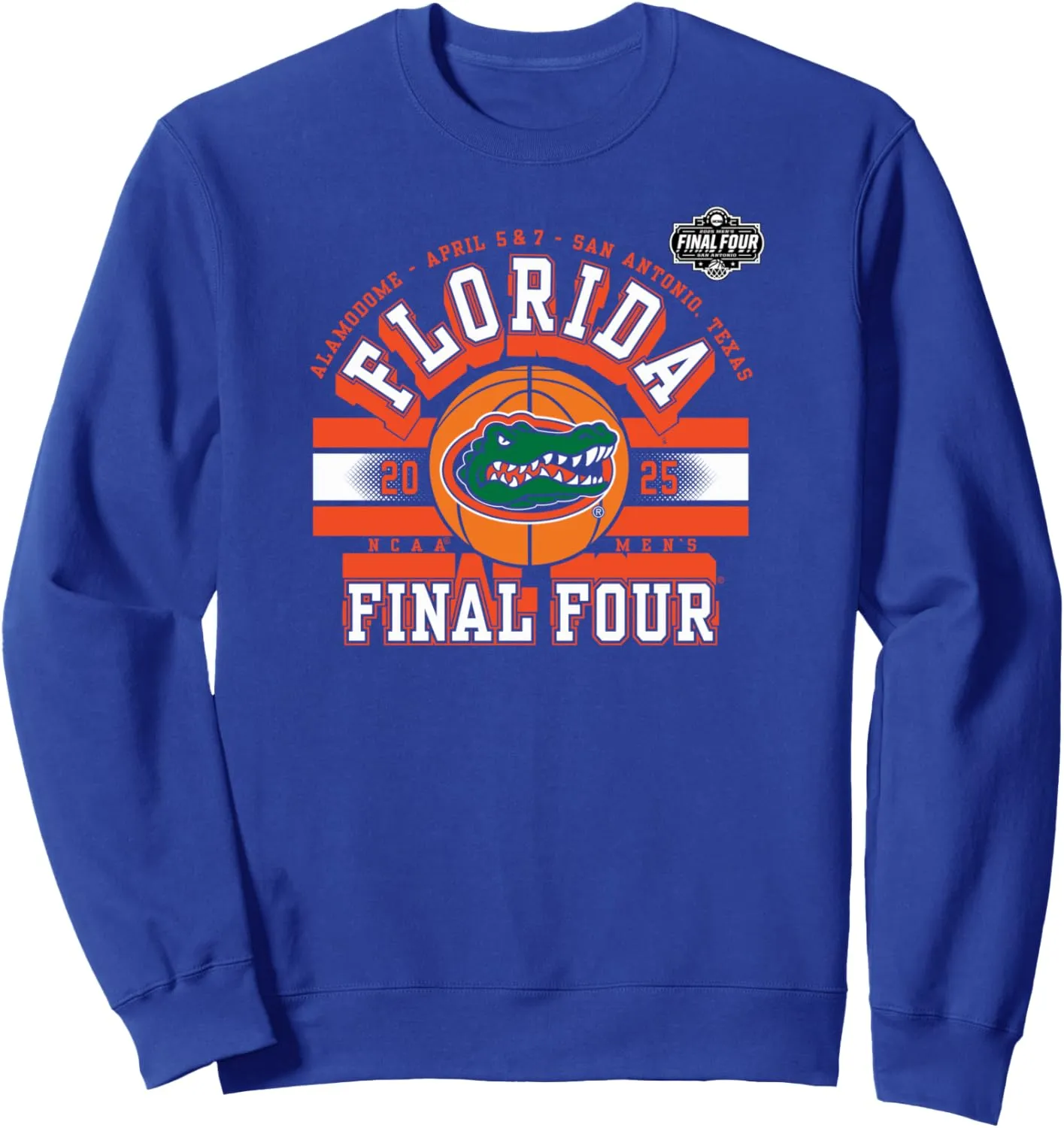 Florida Gators Final Four 2025 Men's Basketball Dunk Blue Sweatshirt
