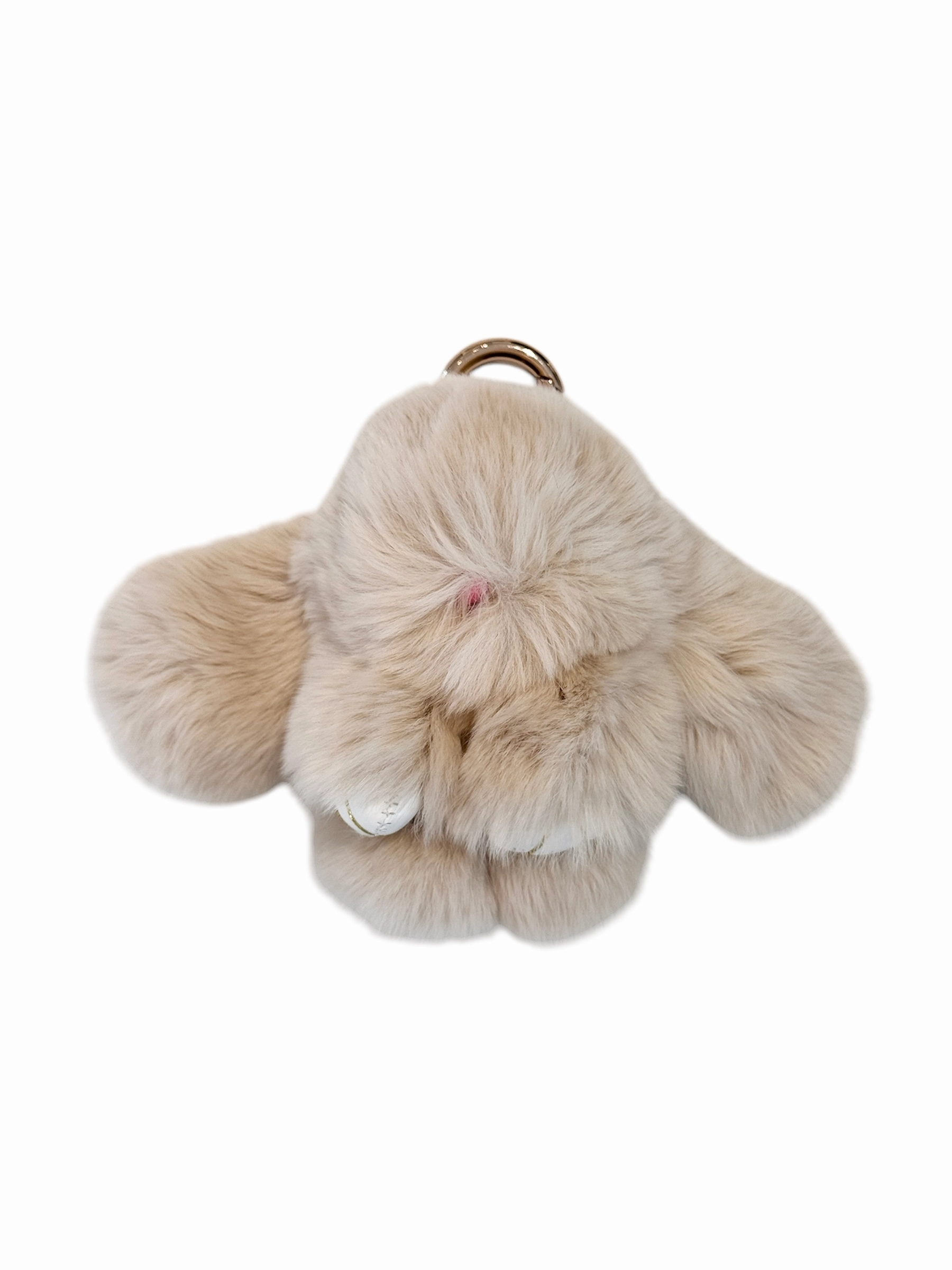 FLUFFY BUNNY BAG CHARM SAND