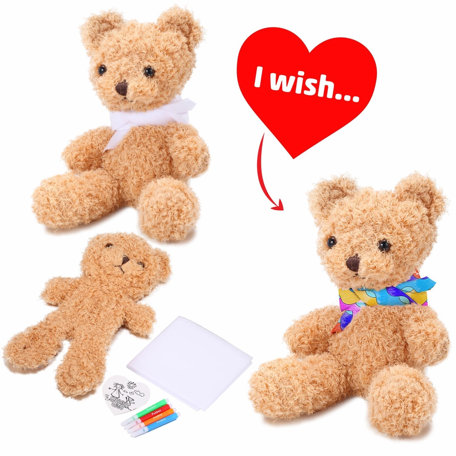Fluffy Teddy Stuffems With Bandana