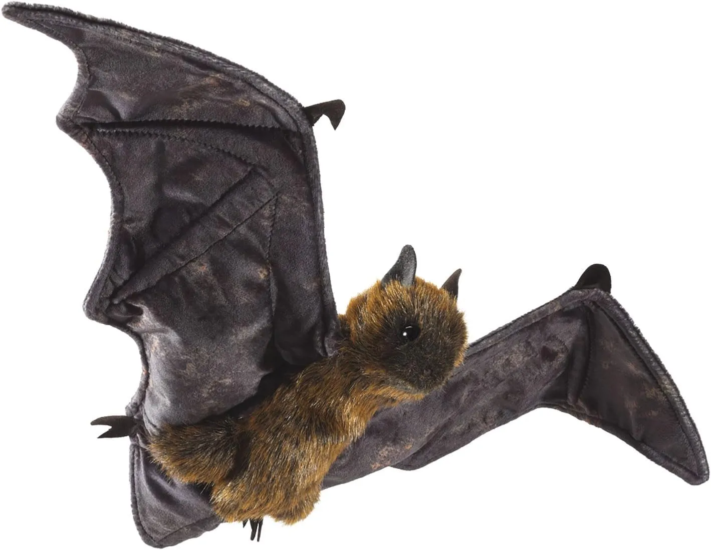Folkmanis Fruit Bat Hand Puppet, Brown, Black