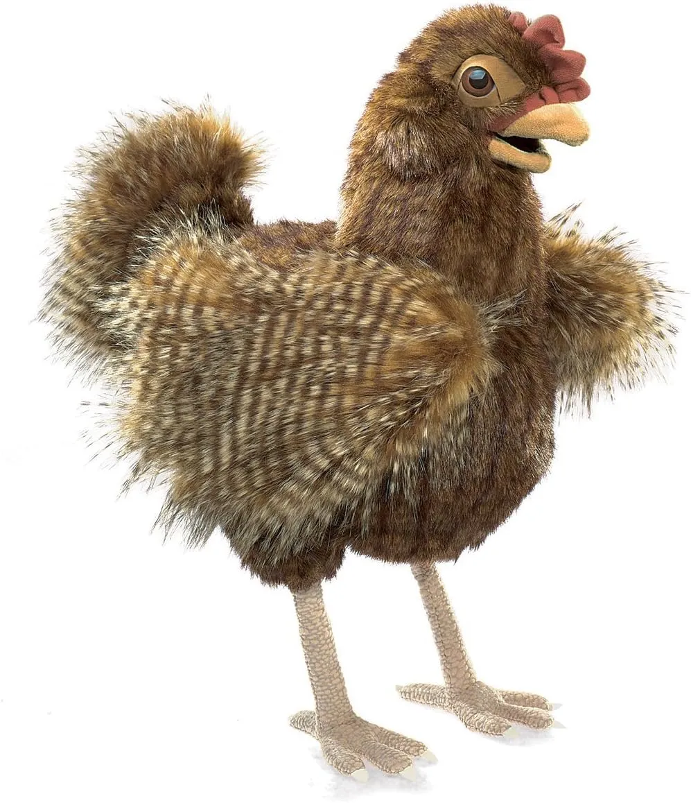 Folkmanis Hen Hand Puppet, Brown