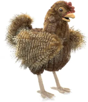 Folkmanis Hen Hand Puppet, Brown