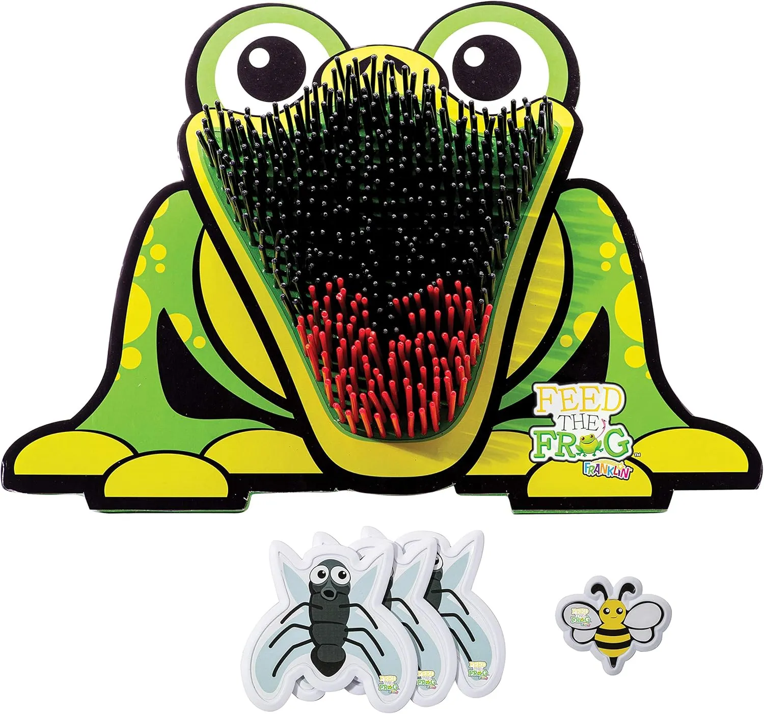 Franklin Sports Feed The Frog Kids Target Game - Fun Interactive Game for Indoor and Outdoor - Play with Friends and Family - Includes Frog Target, 3 Flies and 1 Bee