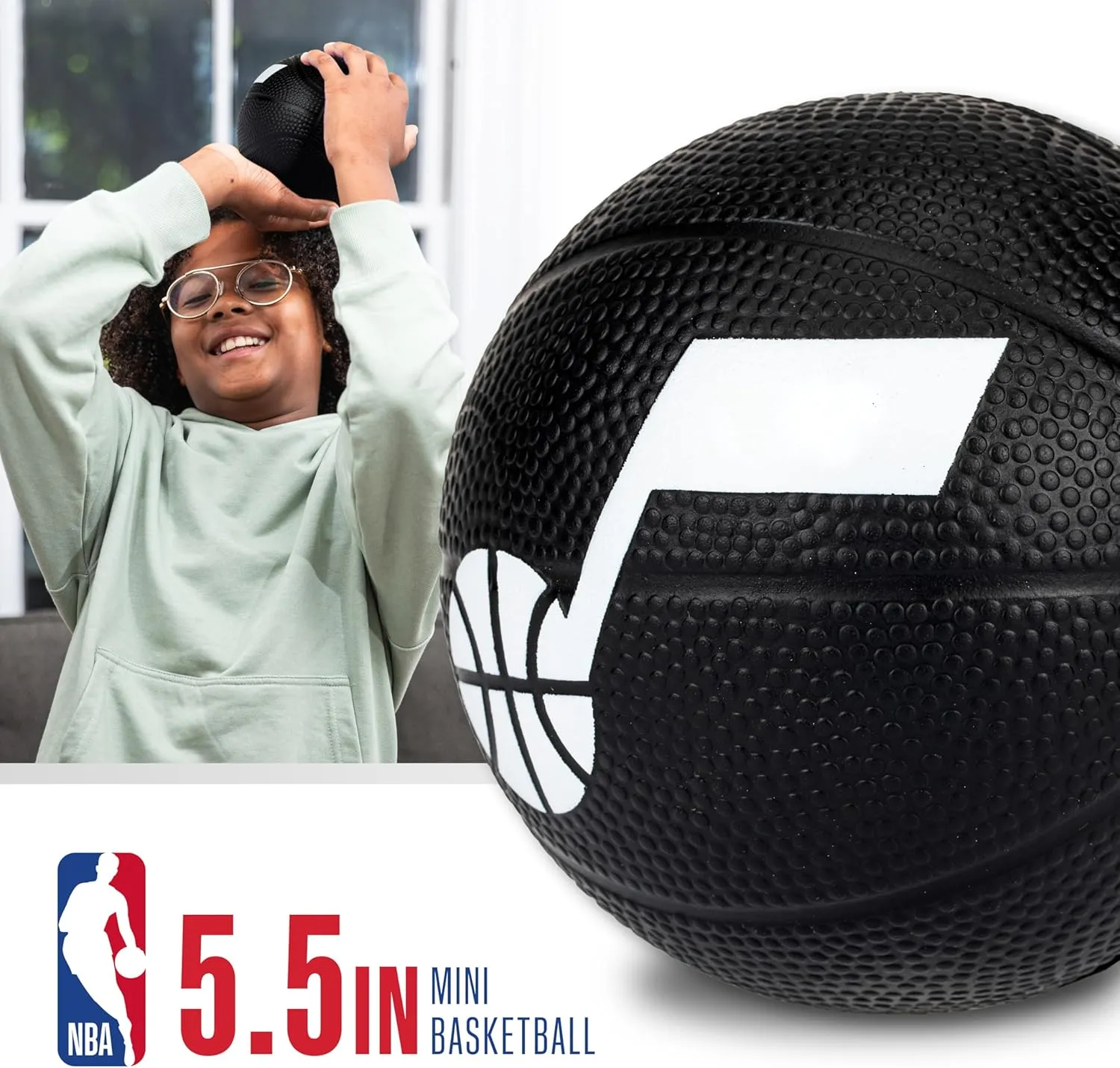 Franklin Sports Kids NBA Mini Foam Basketball - 5.5" Inch Soft Toy Basketball for Indoor or Mini Over the Door Hoops