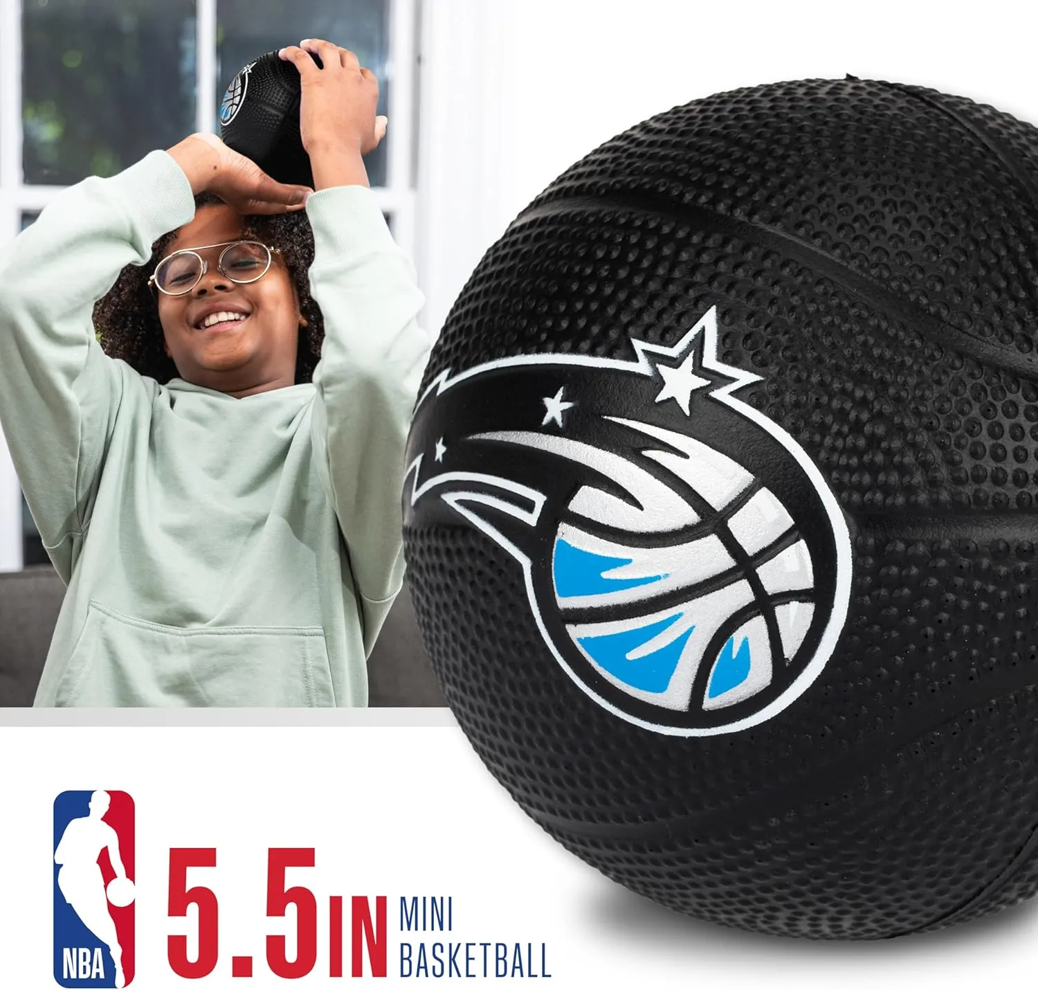 Franklin Sports Kids NBA Mini Foam Basketball - 5.5" Inch Soft Toy Basketball for Indoor or Mini Over the Door Hoops