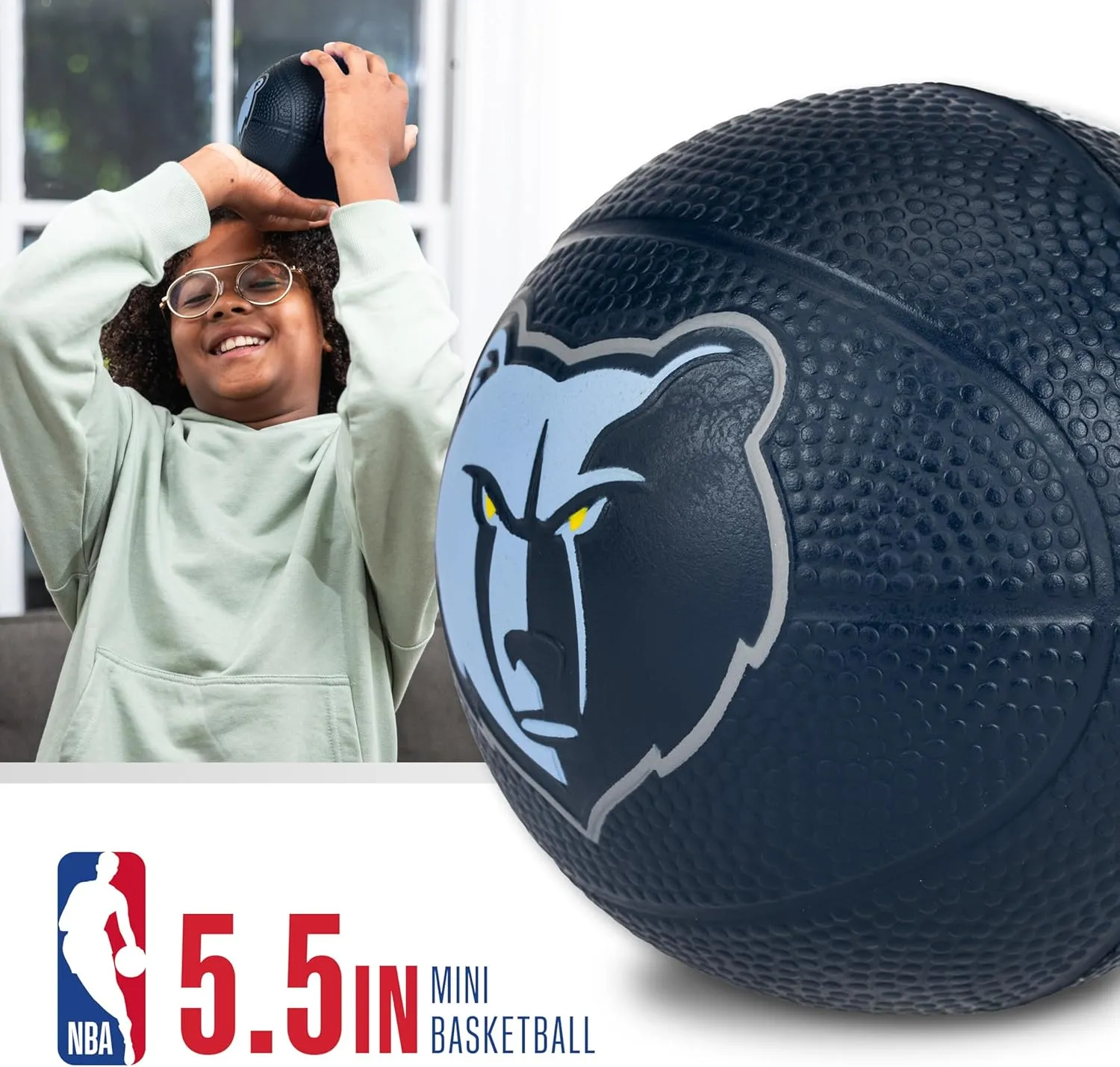 Franklin Sports Kids NBA Mini Foam Basketball - 5.5" Inch Soft Toy Basketball for Indoor or Mini Over the Door Hoops