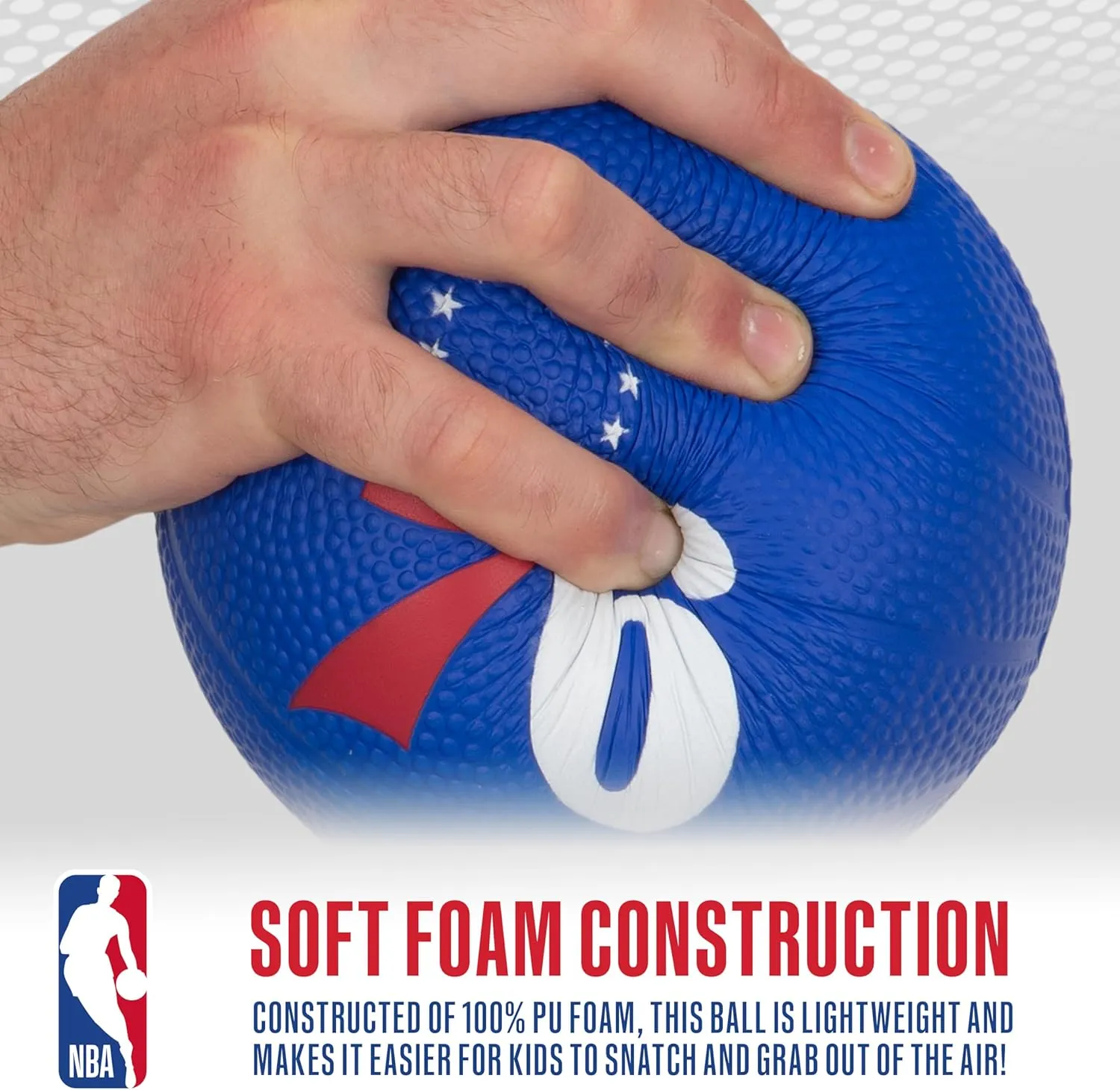 Franklin Sports Kids NBA Mini Foam Basketball - 5.5" Inch Soft Toy Basketball for Indoor or Mini Over the Door Hoops