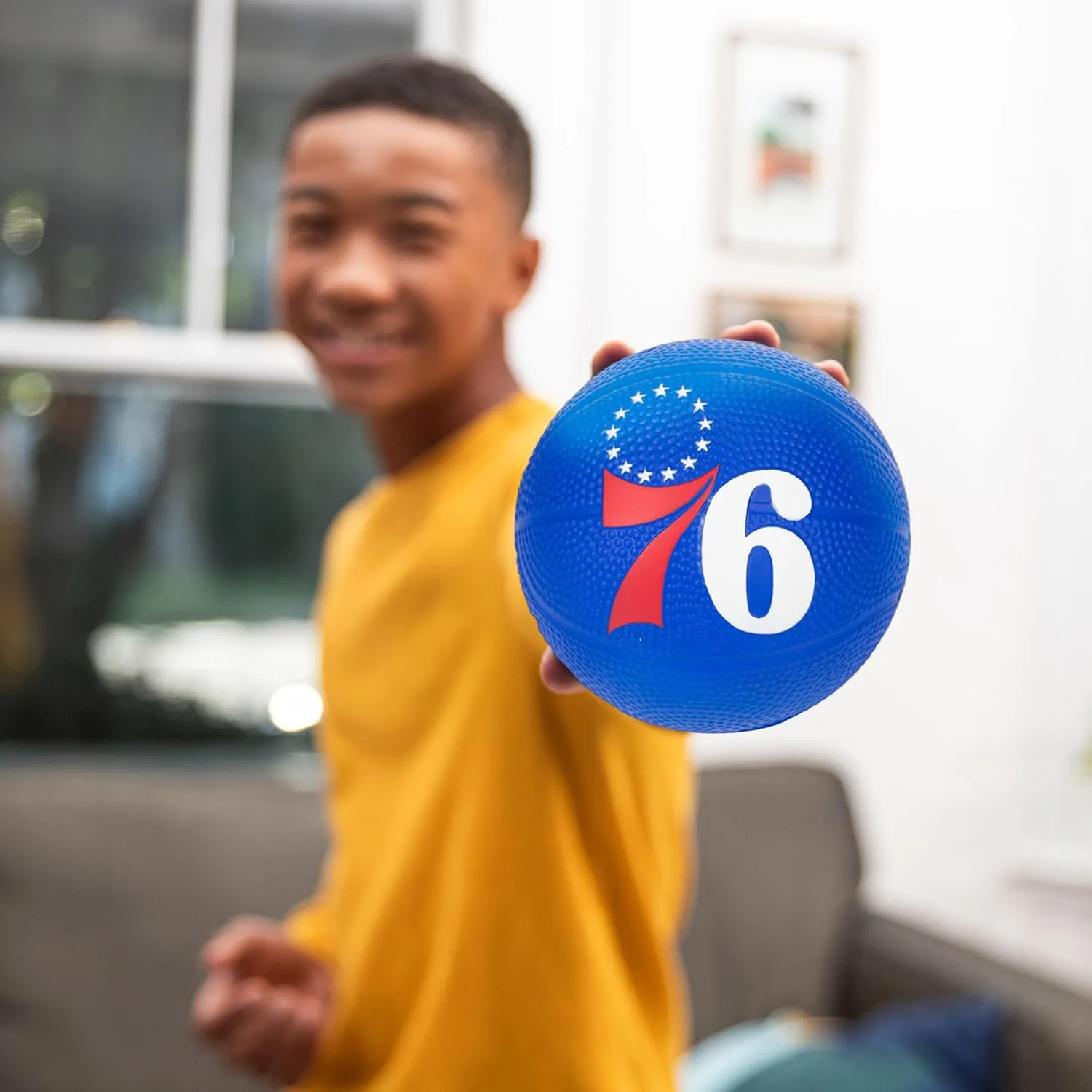 Franklin Sports Kids NBA Mini Foam Basketball - 5.5" Inch Soft Toy Basketball for Indoor or Mini Over the Door Hoops