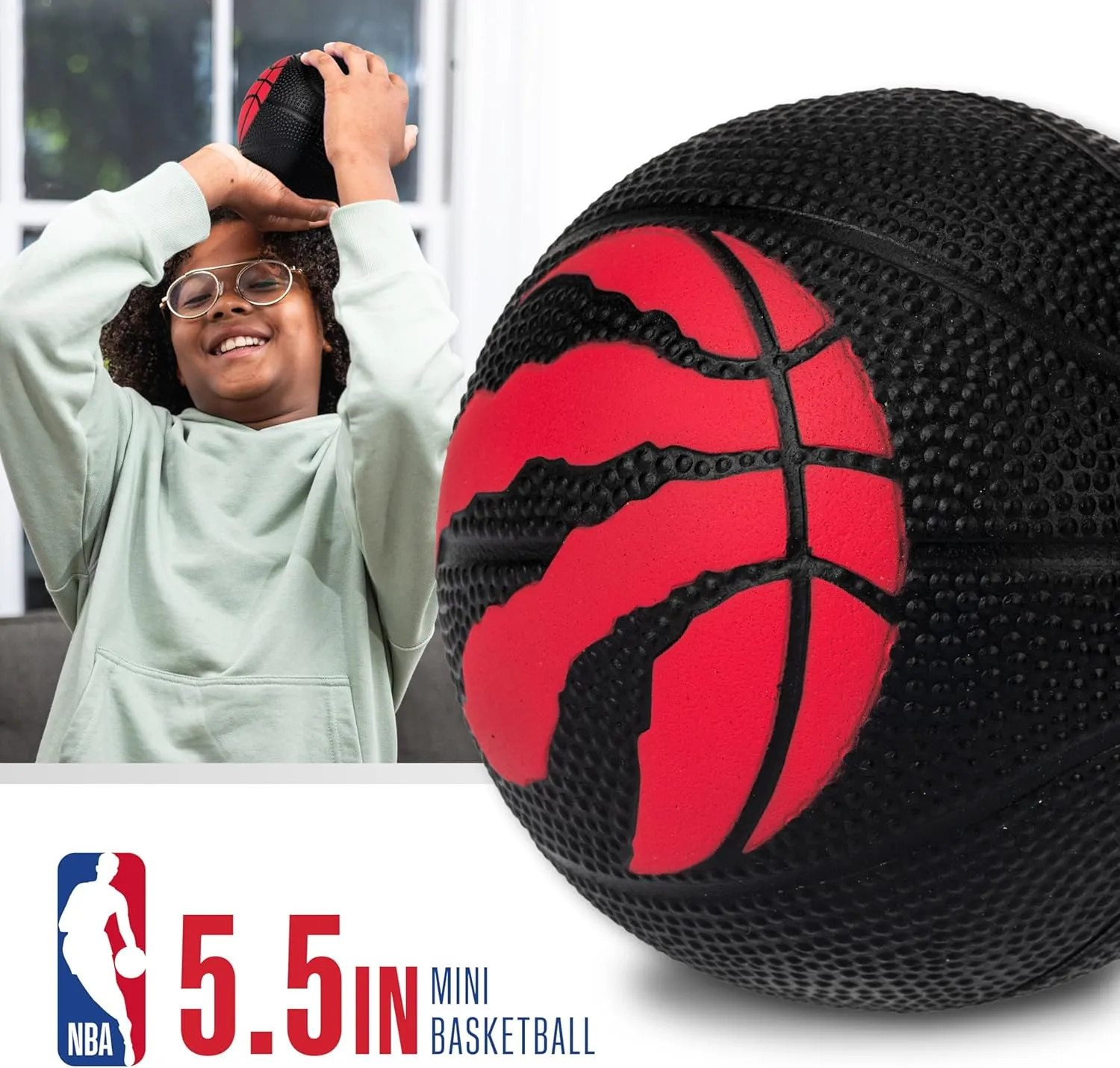 Franklin Sports Kids NBA Mini Foam Basketball - 5.5" Inch Soft Toy Basketball for Indoor or Mini Over the Door Hoops
