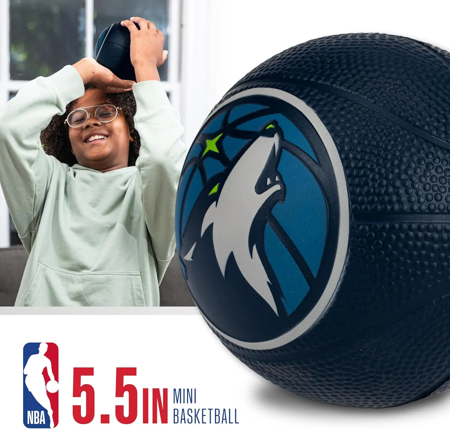 Franklin Sports Kids NBA Mini Foam Basketball - 5.5" Inch Soft Toy Basketball for Indoor or Mini Over the Door Hoops