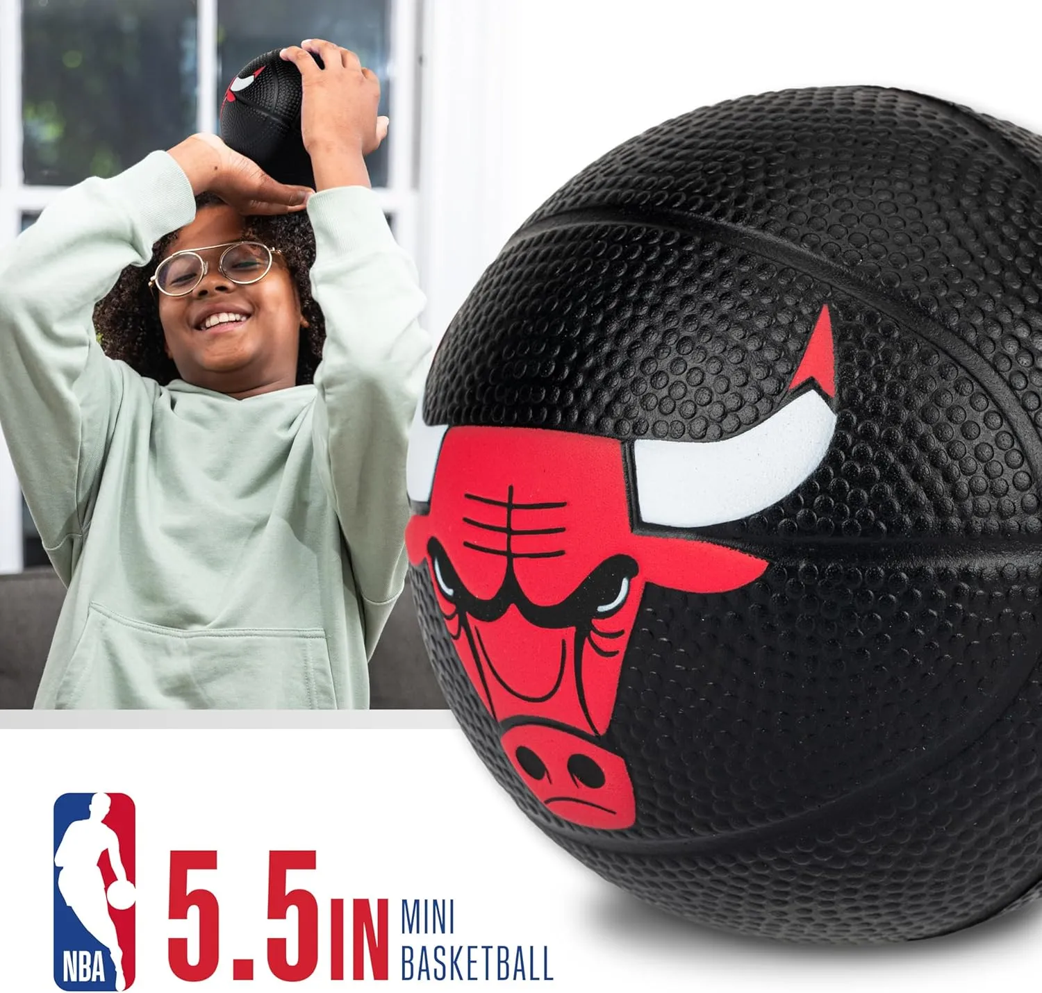 Franklin Sports Kids NBA Mini Foam Basketball - 5.5" Inch Soft Toy Basketball for Indoor or Mini Over the Door Hoops