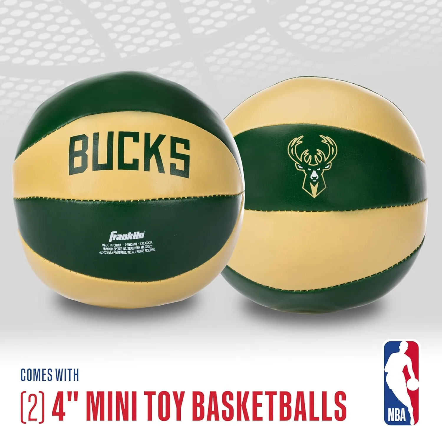 Franklin Sports NBA Toy Basketballs - 2 Pack of Kids Soft Mini Basketballs for Over the Door   Indoor Hoops - NBA Fan Shop Kids Soft Toy Basketballs - (2) Mini Balls Included