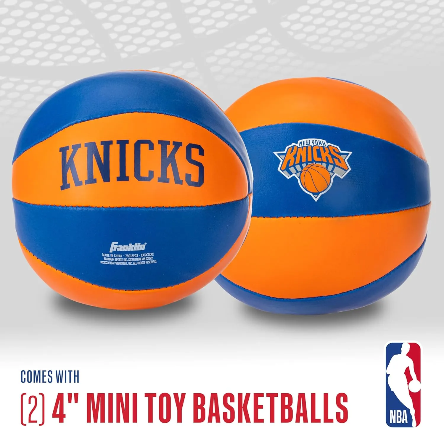 Franklin Sports NBA Toy Basketballs - 2 Pack of Kids Soft Mini Basketballs for Over the Door   Indoor Hoops - NBA Fan Shop Kids Soft Toy Basketballs - (2) Mini Balls Included