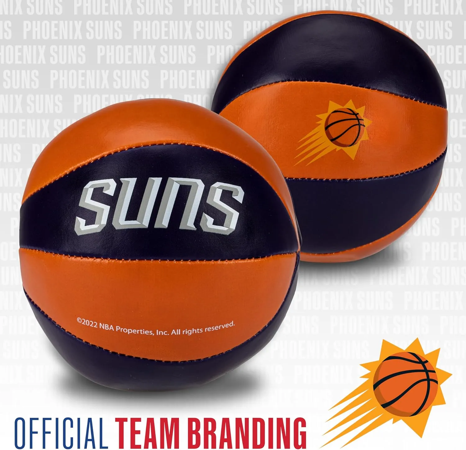 Franklin Sports NBA Toy Basketballs - 2 Pack of Kids Soft Mini Basketballs for Over the Door   Indoor Hoops - NBA Fan Shop Kids Soft Toy Basketballs - (2) Mini Balls Included