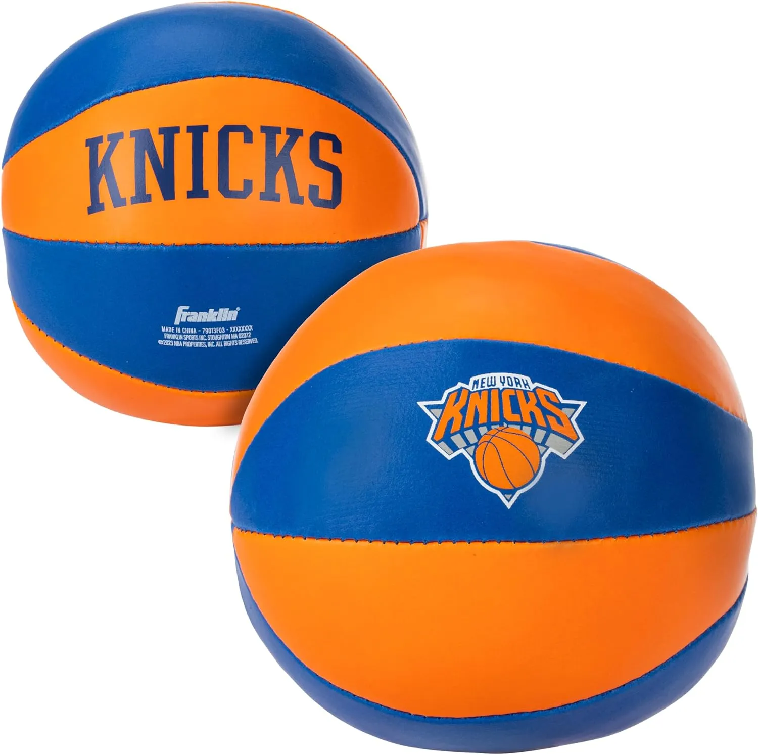 Franklin Sports NBA Toy Basketballs - 2 Pack of Kids Soft Mini Basketballs for Over the Door   Indoor Hoops - NBA Fan Shop Kids Soft Toy Basketballs - (2) Mini Balls Included