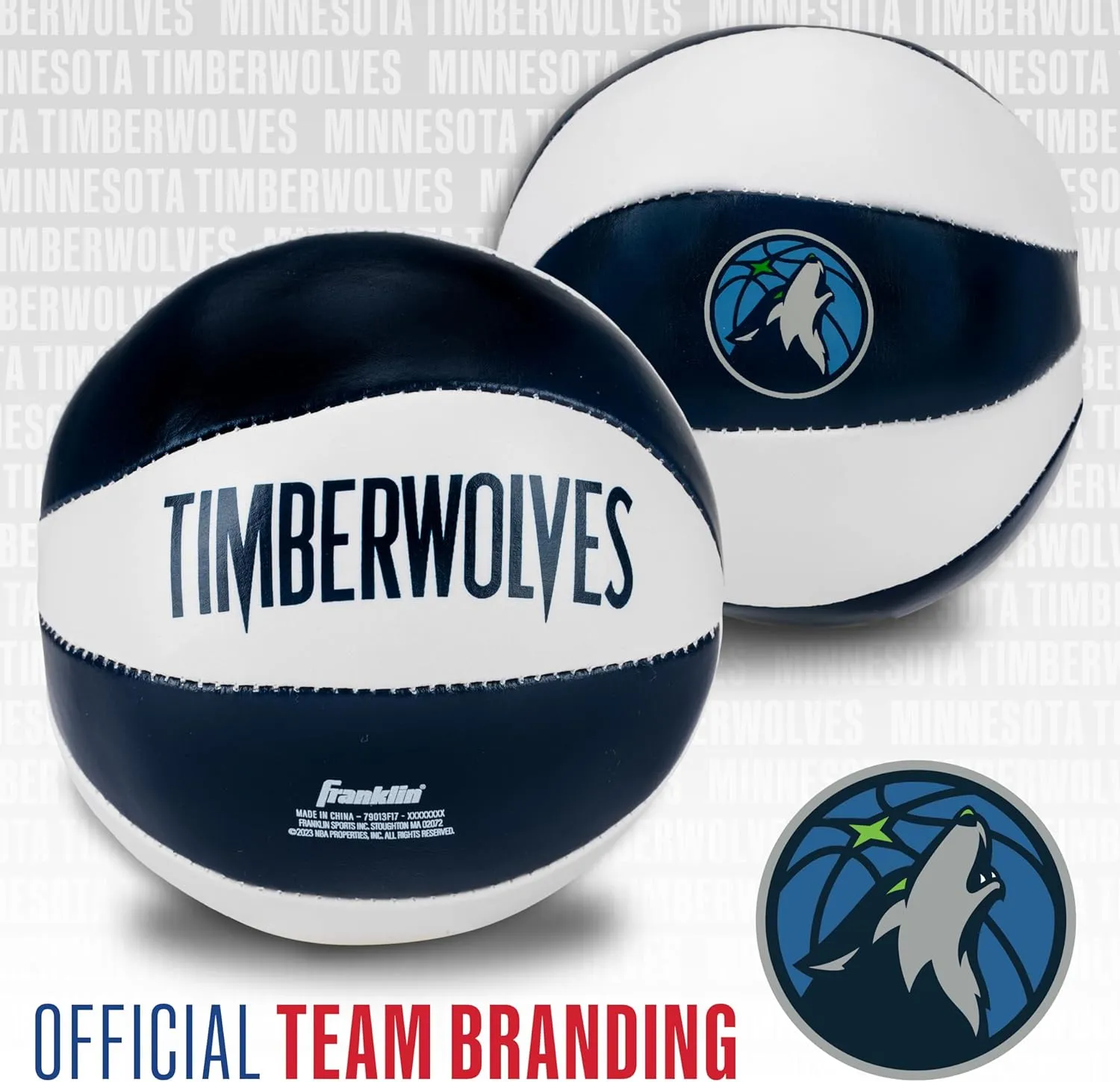 Franklin Sports NBA Toy Basketballs - 2 Pack of Kids Soft Mini Basketballs for Over the Door   Indoor Hoops - NBA Fan Shop Kids Soft Toy Basketballs - (2) Mini Balls Included