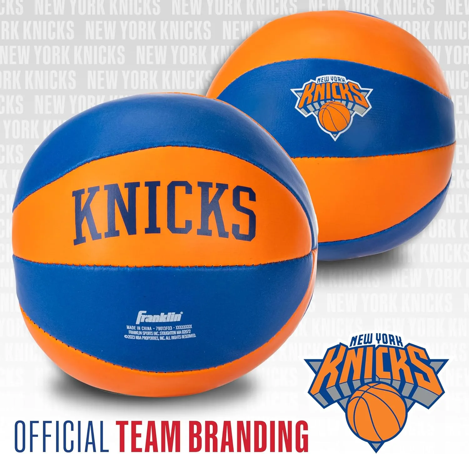 Franklin Sports NBA Toy Basketballs - 2 Pack of Kids Soft Mini Basketballs for Over the Door   Indoor Hoops - NBA Fan Shop Kids Soft Toy Basketballs - (2) Mini Balls Included