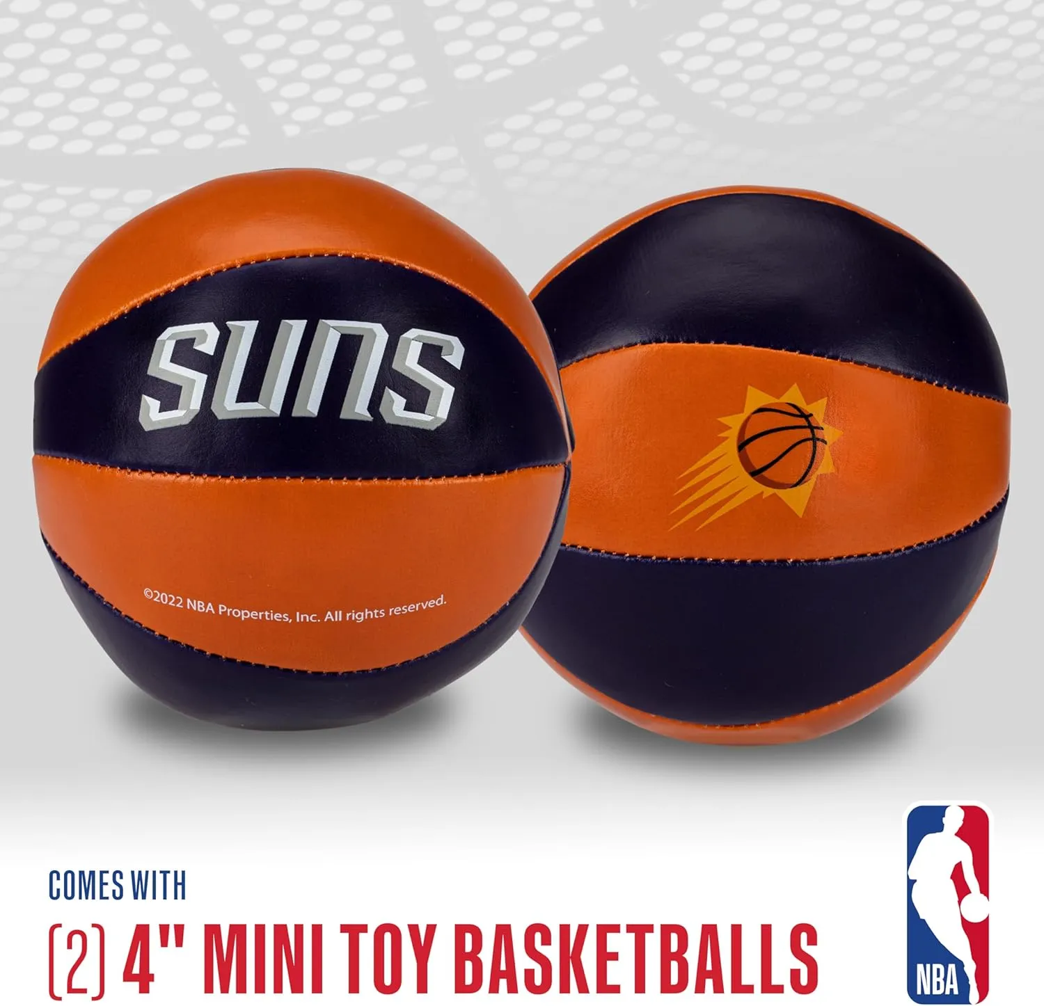 Franklin Sports NBA Toy Basketballs - 2 Pack of Kids Soft Mini Basketballs for Over the Door   Indoor Hoops - NBA Fan Shop Kids Soft Toy Basketballs - (2) Mini Balls Included