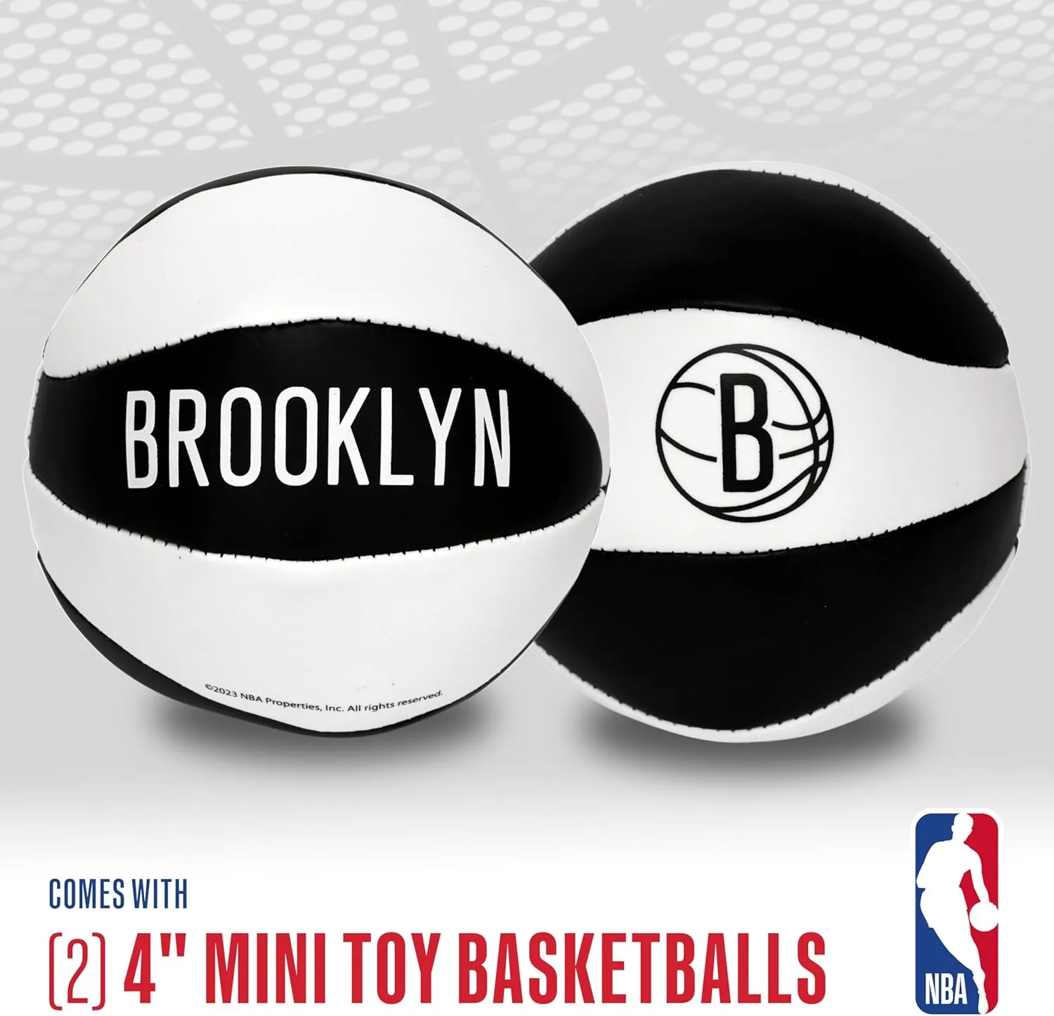 Franklin Sports NBA Toy Basketballs - 2 Pack of Kids Soft Mini Basketballs for Over the Door   Indoor Hoops - NBA Fan Shop Kids Soft Toy Basketballs - (2) Mini Balls Included