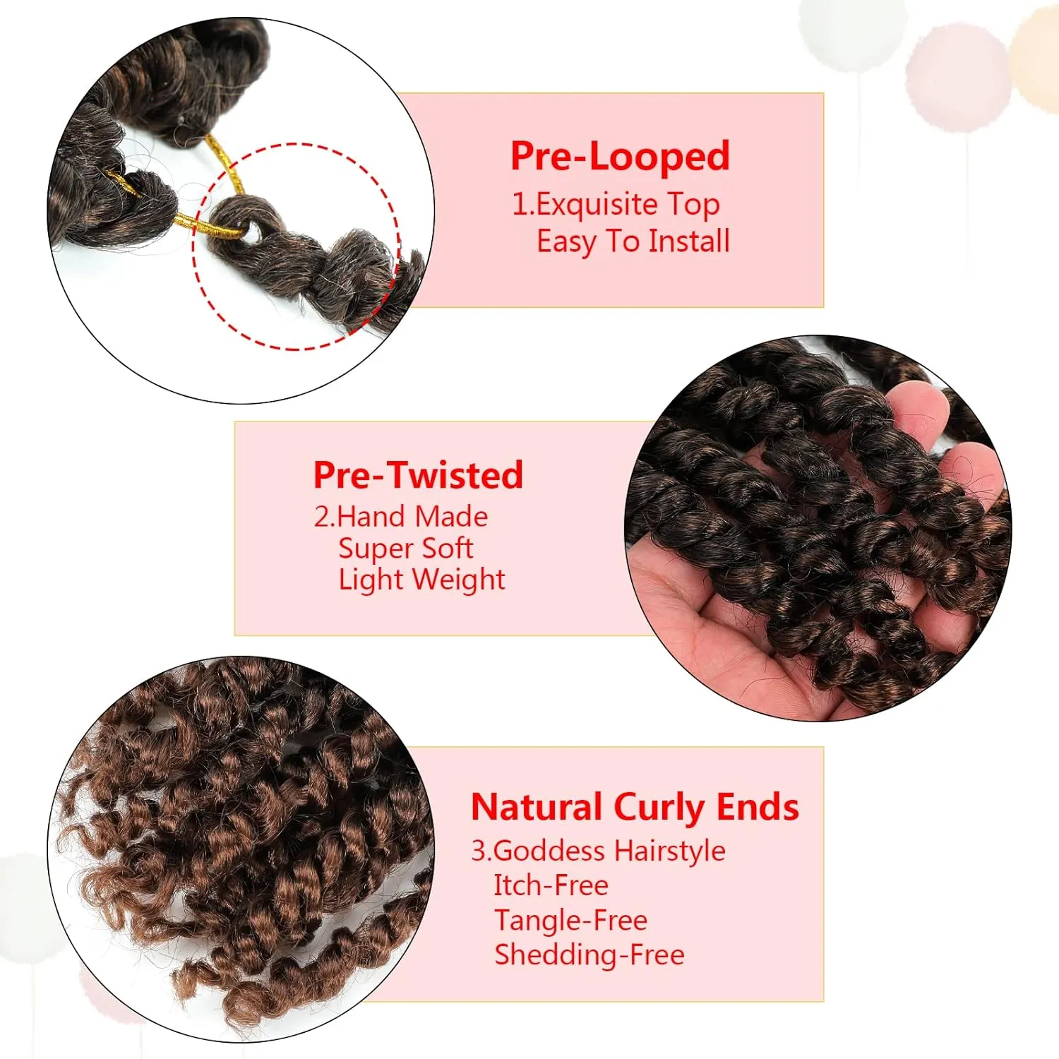 Fulcrum Passion Twist Crochet Hair 8 Inch, 9 Packs Pre Looped Passion Twist Hair, Pre-Twisted Passion Twist Crochet Hair For Black Women (8Inch (Pack of 9), T30#)