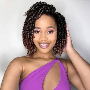 Fulcrum Passion Twist Crochet Hair 8 Inch, 9 Packs Pre Looped Passion Twist Hair, Pre-Twisted Passion Twist Crochet Hair For Black Women (8Inch (Pack of 9), T30#)