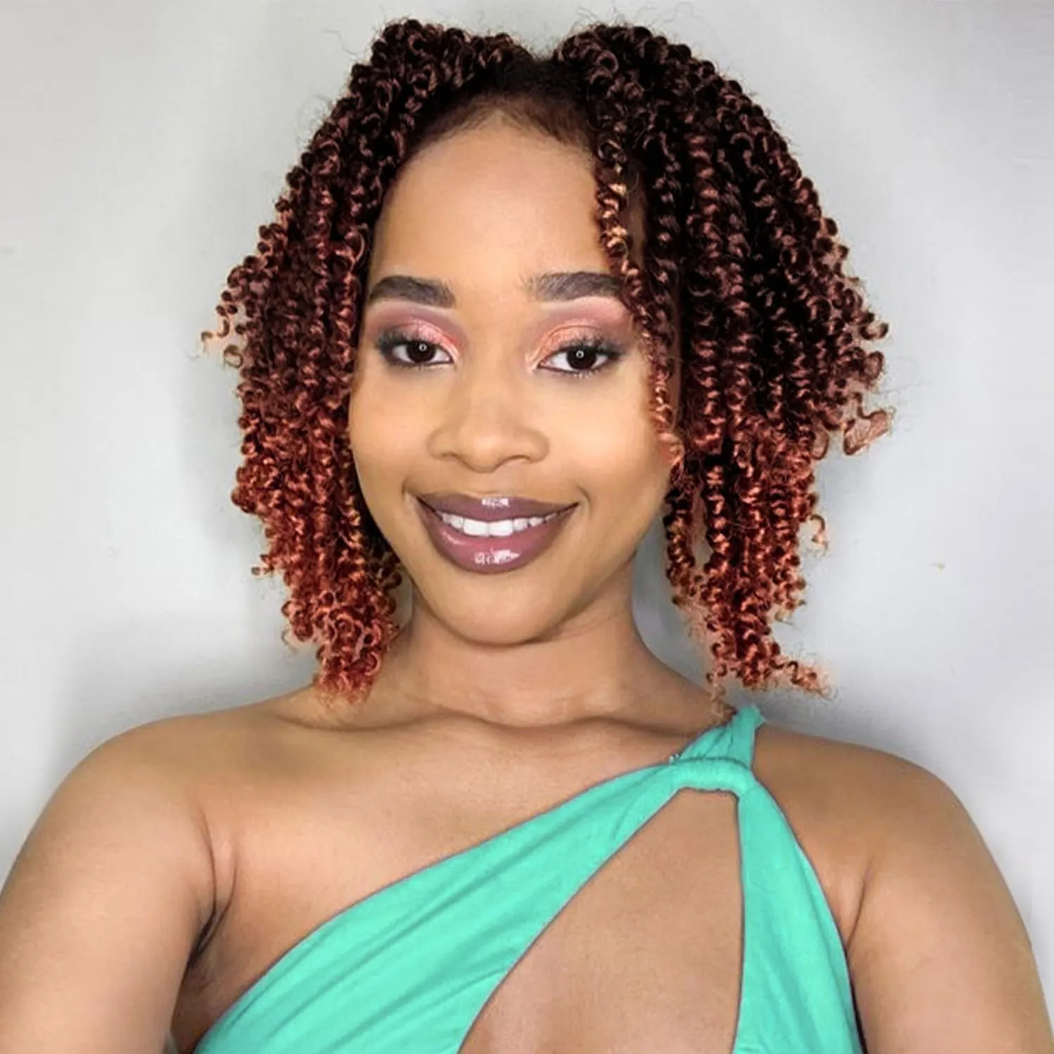 Fulcrum Passion Twist Crochet Hair 8 Inch, 9 Packs Pre Looped Passion Twist Hair, Pre-Twisted Passion Twist Crochet Hair For Black Women (8Inch (Pack of 9), T350#)