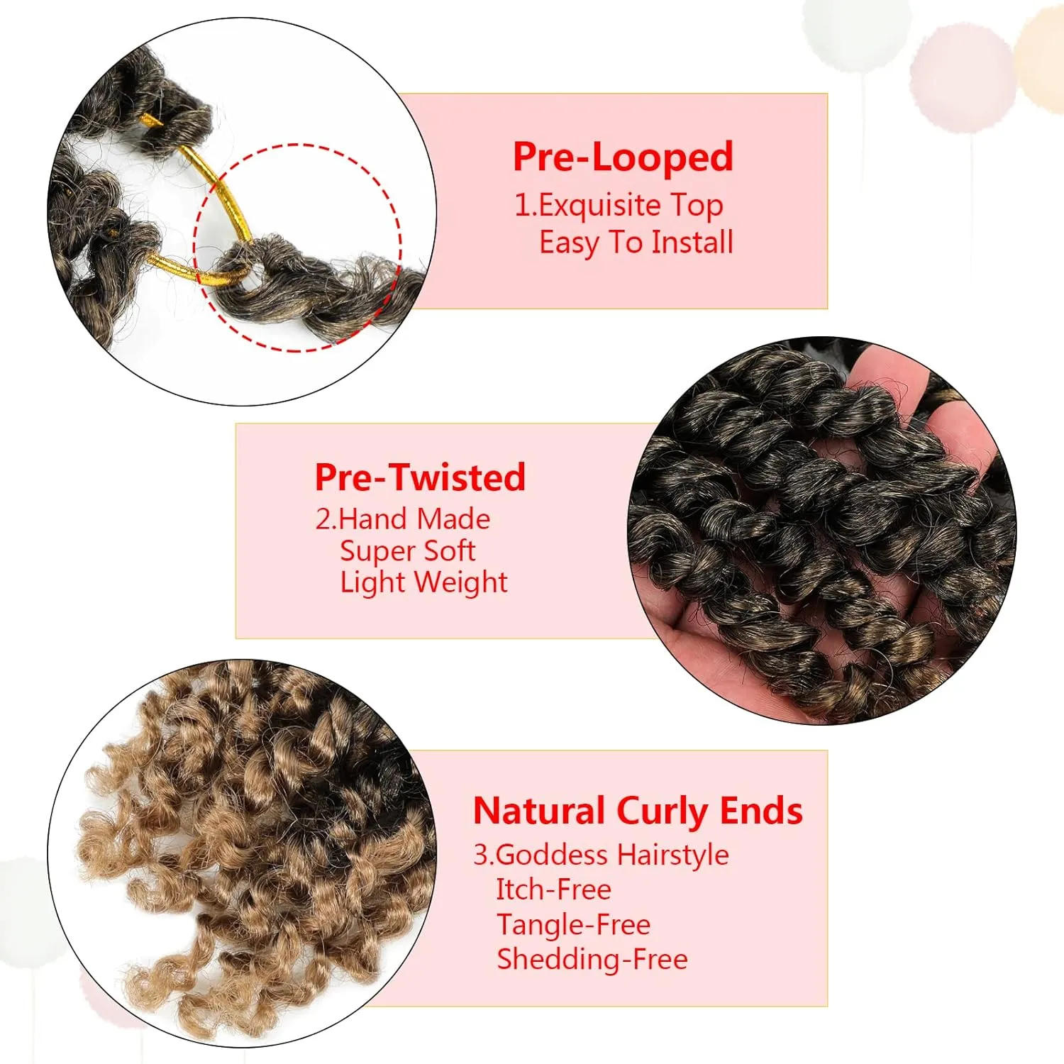 Fulcrum Passion Twist Crochet Hair 8 Inch, 9 Packs Pre Looped Twist Hair, Pre-Twisted Crochet Hair For Black Women (8Inch (Pack of 9), T27#)