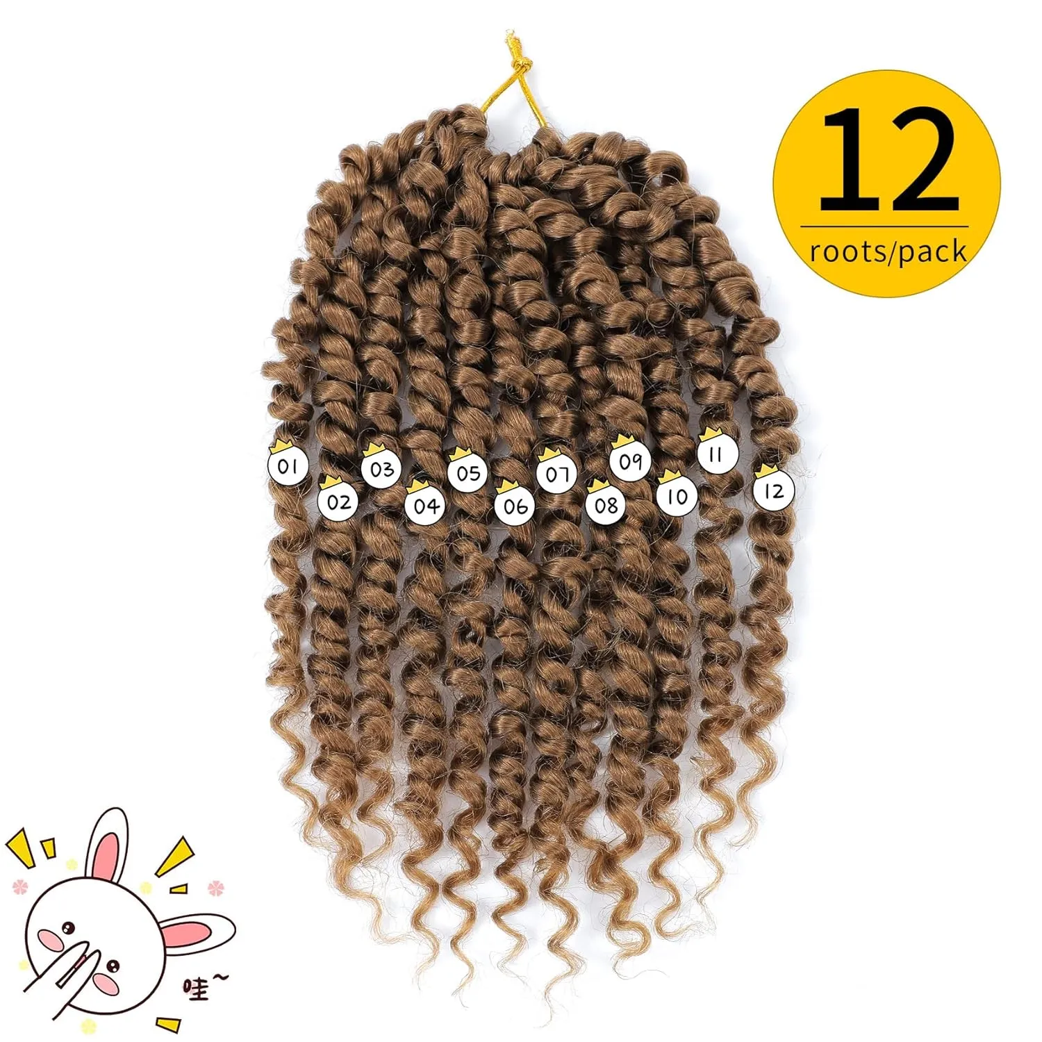 Fulcrum Passion Twist Hair 8 Inch, 8 Packs Passion Twist Crochet Hair for Black Women, Prelooped Crochet Twist Hair with Curly Ends (8Inch, 1B#)