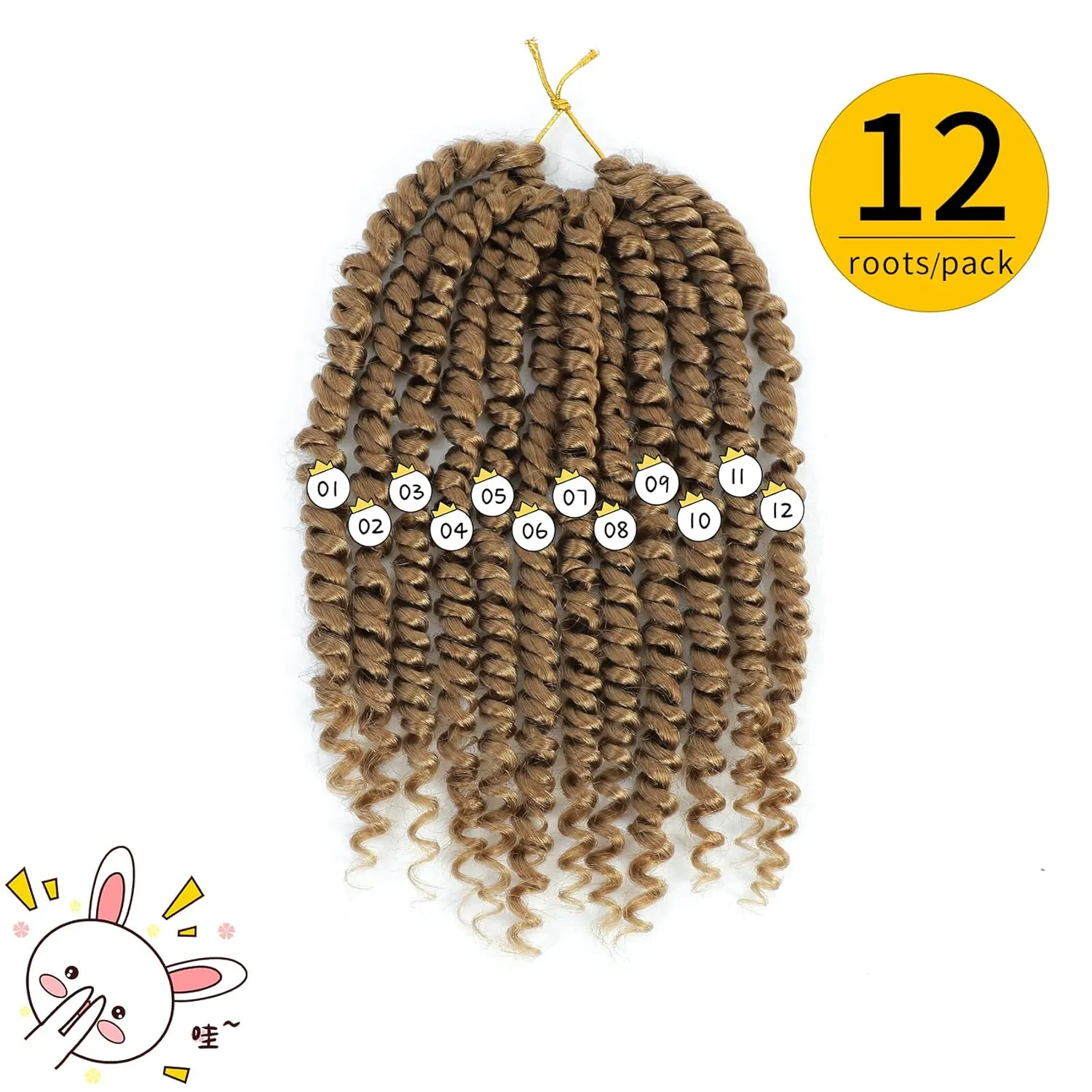 Fulcrum Passion Twist Hair 8 Inch, 8 Packs Passion Twist Crochet Hair for Black Women, Prelooped Crochet Twist Hair with Curly Ends (8Inch, 27#)